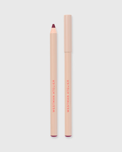 Lip liner in Lou Lou on grey background.