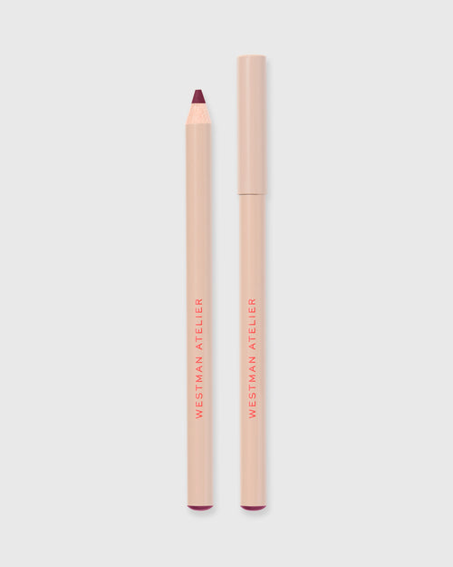Lip liner in Lou Lou on grey background.