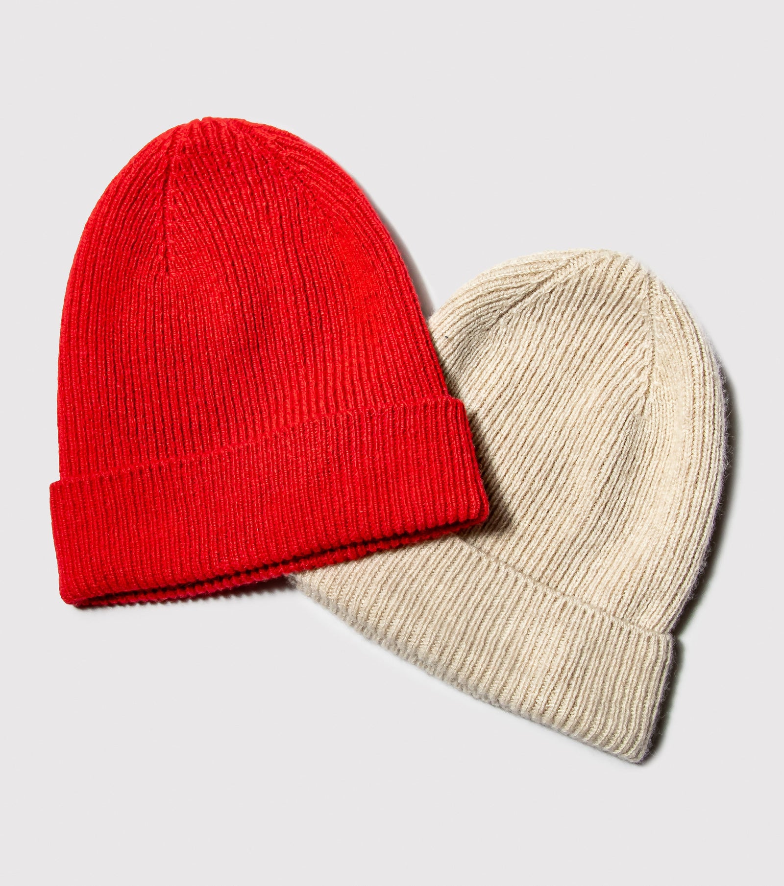 Cashmere Beanie - Tomato Red