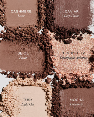 Swatches of eye shadow shades 