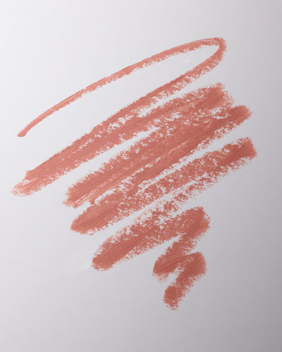 Lip liner swatch in Coucou on grey background.