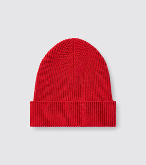 Cashmere Beanie - Tomato Red