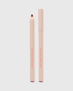 Lip liner in Lou Lou on grey background.